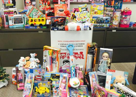 Toys collected for area Children